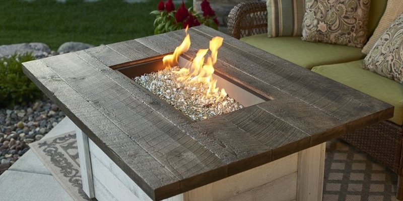 Alcott Rectangular Gas Fire Pit Table