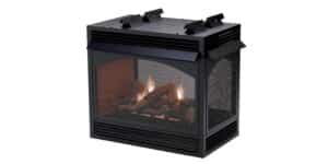 Lincoln Vent-Free Fireplaces, Peninsula & See-Through, Premium 36